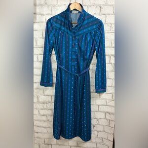Vintage Granny Miss Berkeley Blue Dress 80’s